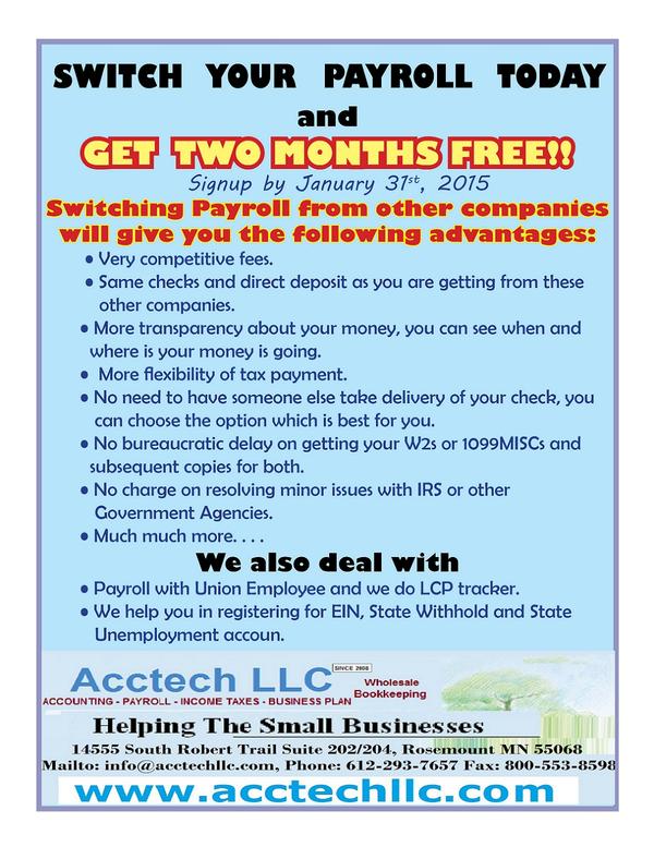 Benefit of switch payroll